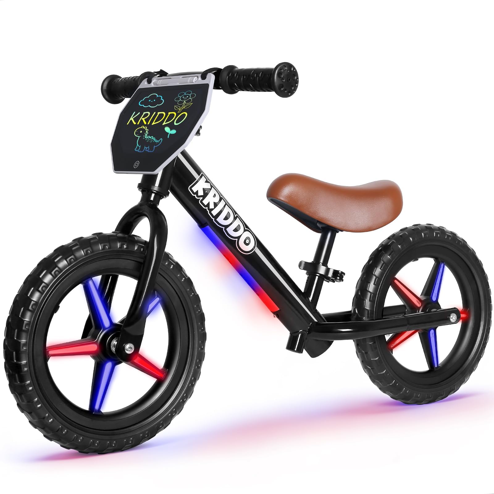 KRIDDO Toddler Balance Bike 2 Years Old with LCD Writing Tablet