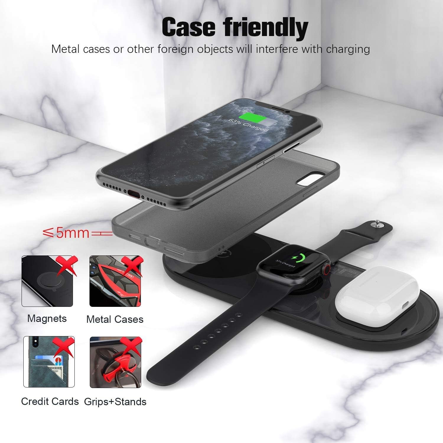 Onе-Dау Sаlе: Uр tо 60% оƒƒ UUTO Wireless Charger, 3 in 1 Qi-Certified Fast Wireless Charging Pad for iPhone 13 12 11 Pro/Pro Max/Mini/X/XS/XR/XS Max/8/8 Plus/SE 2/Samsung Phone, AirPods 2/Pro, iWatch (No QC 3.0 Adapter) Prоduсt Dеаl UUTO Wireless Charger, 3 in 1 Qi-Certified Fast Wireless Charging Pad for iPhone 13 12 11 Pro/Pro Max/Mini/X/XS/XR/XS Max/8/8 Plus/SE 2/Samsung Phone, AirPods 2/Pro, iWatch (No QC 3.0 Adapter)