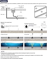 Vista 6 de MALORY Luces de piscina de bajo voltaje, acero inoxidable completo de 3 W, luz LED subacuática para estanque de natación subacuática, IP68