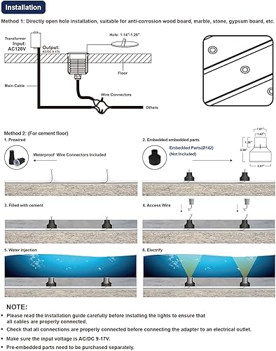 Miniatura 6 de MALORY Luces de piscina de bajo voltaje, acero inoxidable completo de 3 W, luz LED subacuática para estanque de natación subacuática, IP68,