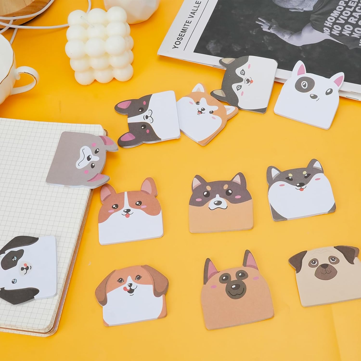 24 Pads Cute Dog Sticky Notes, Funny Novelty Writing Memos image 3