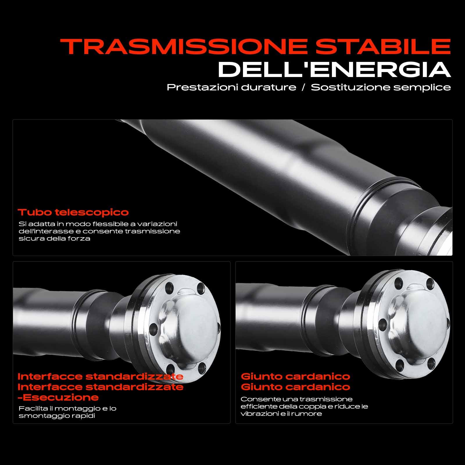 Frankberg Albero cardanico assale anteriore A1644100701 | Compatibile con: Classe R V251 W251, Classe M W164, Classe GL X164