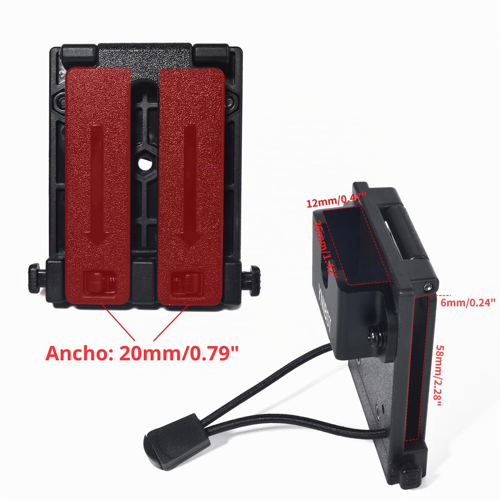 Radio/Altavoz Micrófono Soporte para Cinturón, Universal Walkie Talkie Funda con molle, Compatible con Motorola BaoFeng Kenwood Midland Quansheng Radio (Versión Mejorada)
