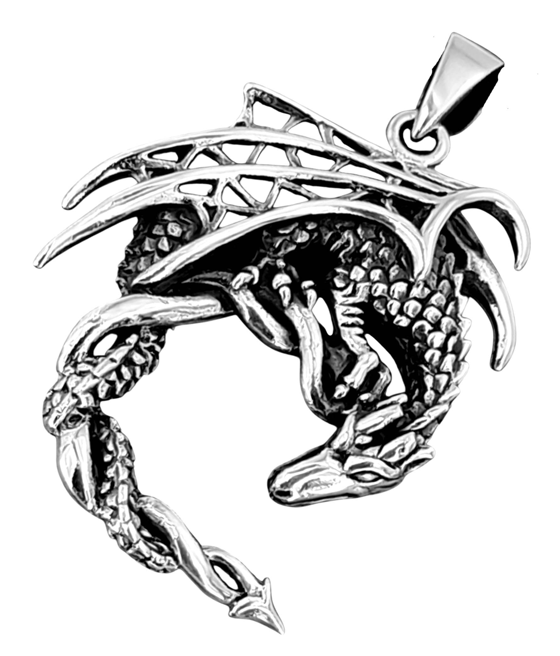 Kiss of Leather Drachen Anhänger aus 925 Sterling Silber Nr. 288
