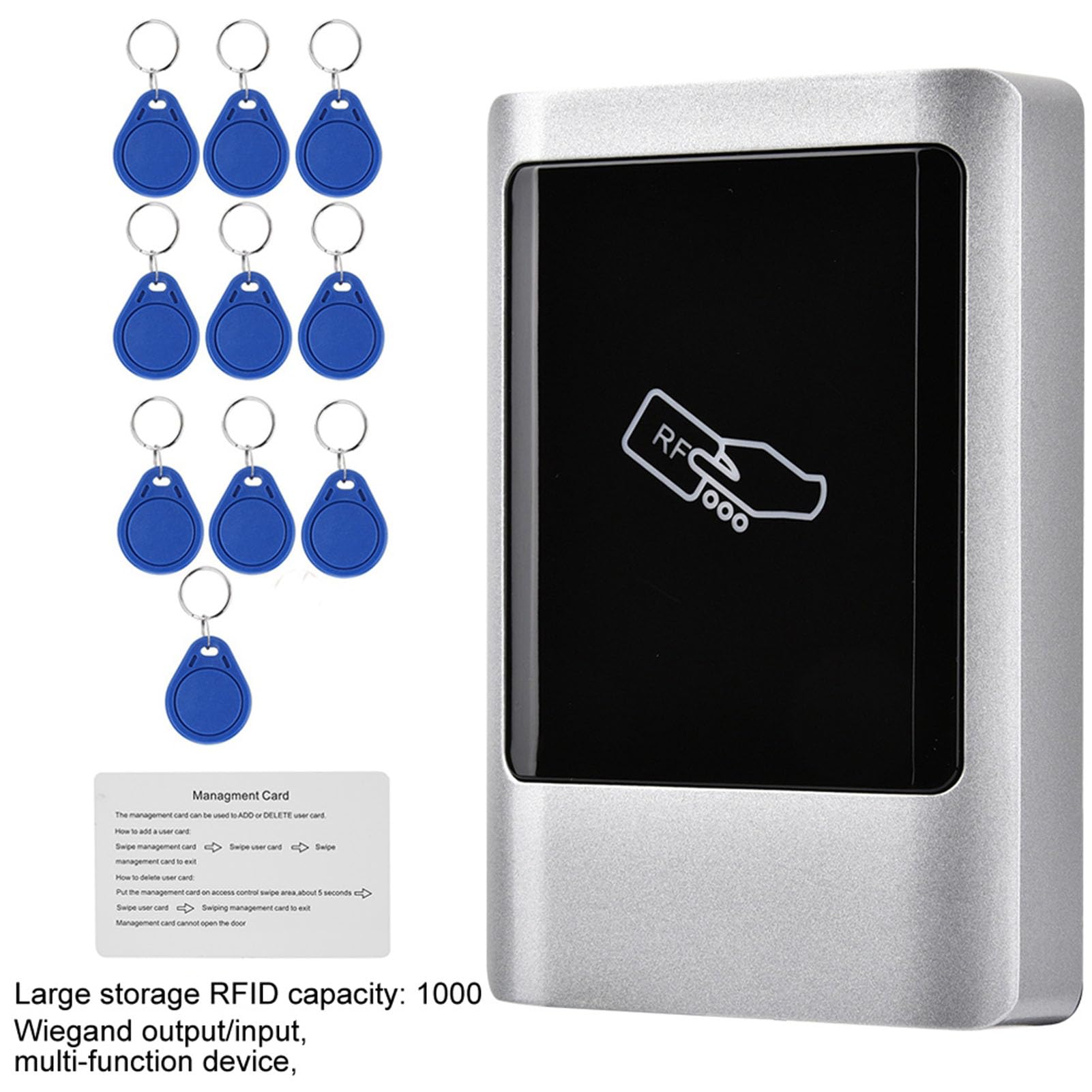 Lecteur de Cartes Étanche IP65, Carte à Puce de Gestion d'accès de Porte extérieure Wiegand de Lecteur RFID(ID)