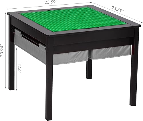 Miniatura 5 de UTEX - Mesa de juegos 2 en 1 para niños con cajones de almacenamiento y base para legos integrada.