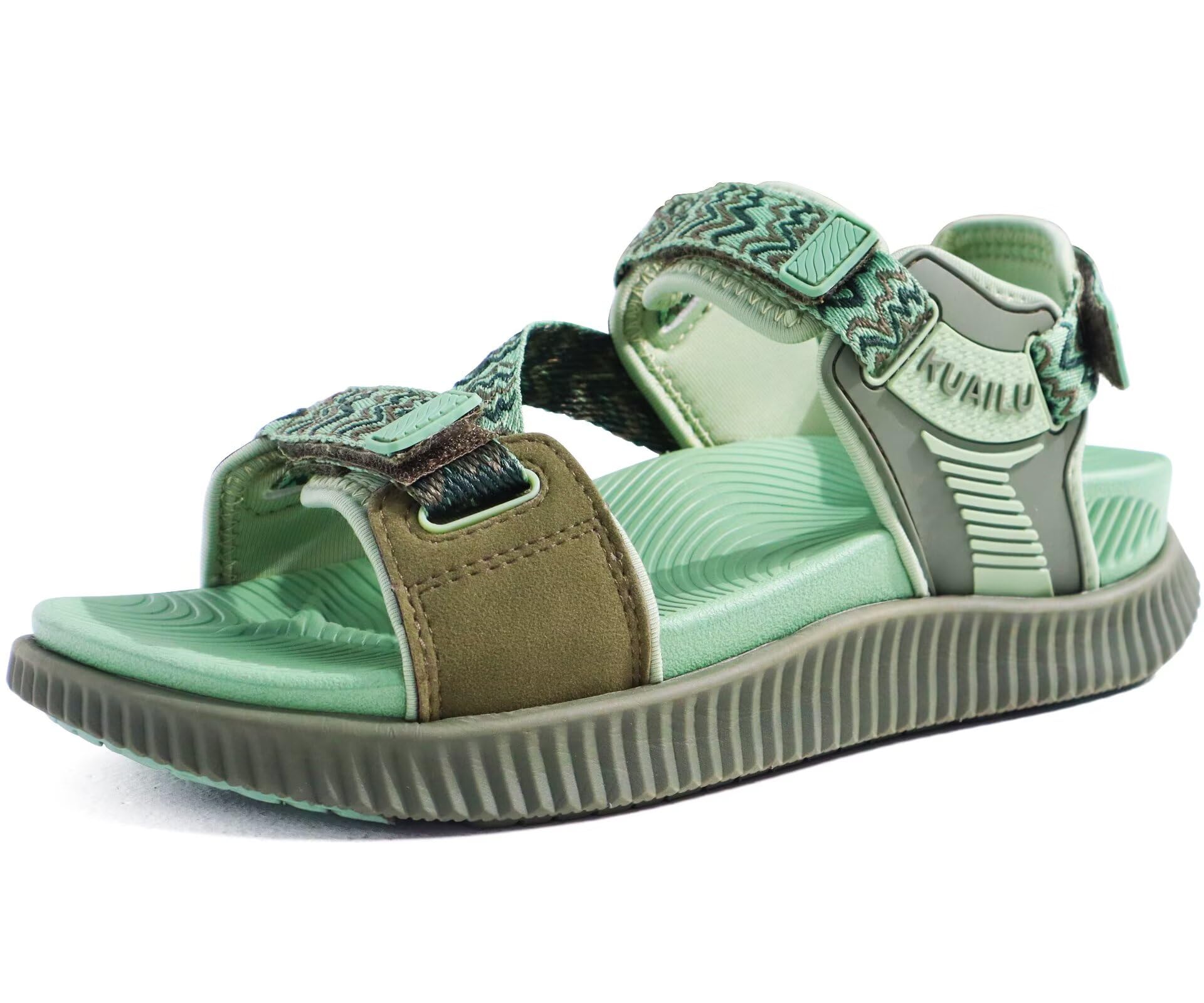 KuaiLu Womens Orthopedic Walking Sandals Arch Support Recovery Sport Outdoor Hiking Water Sandles Thick Athletic Cushion Comfortable Plantar Fasciitis