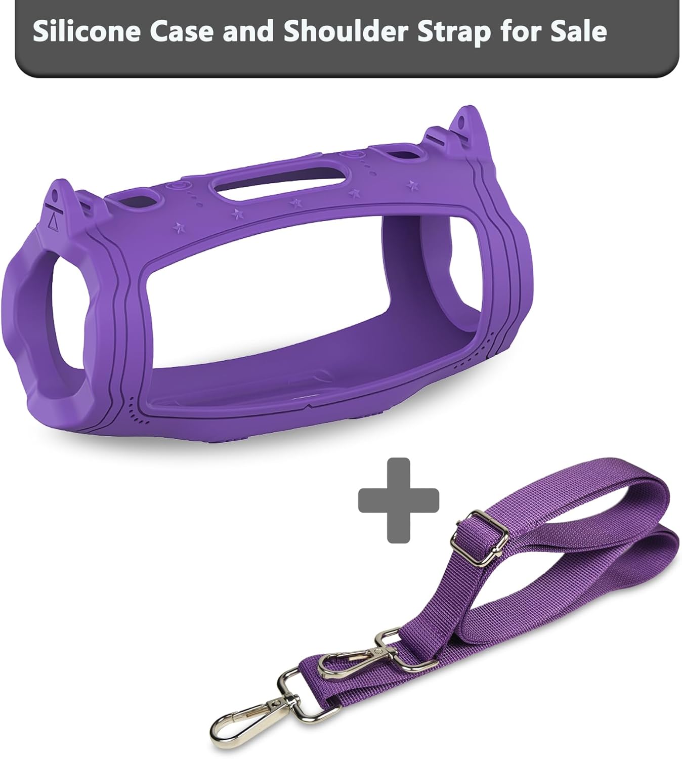 JCHPINE Silicone Case for JBL Charge 6 Portable Speaker, Protective Cover for JBL Charge 6 Pro AI Sound Speaker Accessories (Purple Case) - Image 4