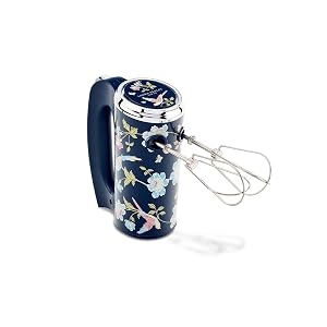 Laura Ashley Hand Mixer Electric Handheld 200W - Hand Held Electric Whisk with 5 Variable Speeds - Hand