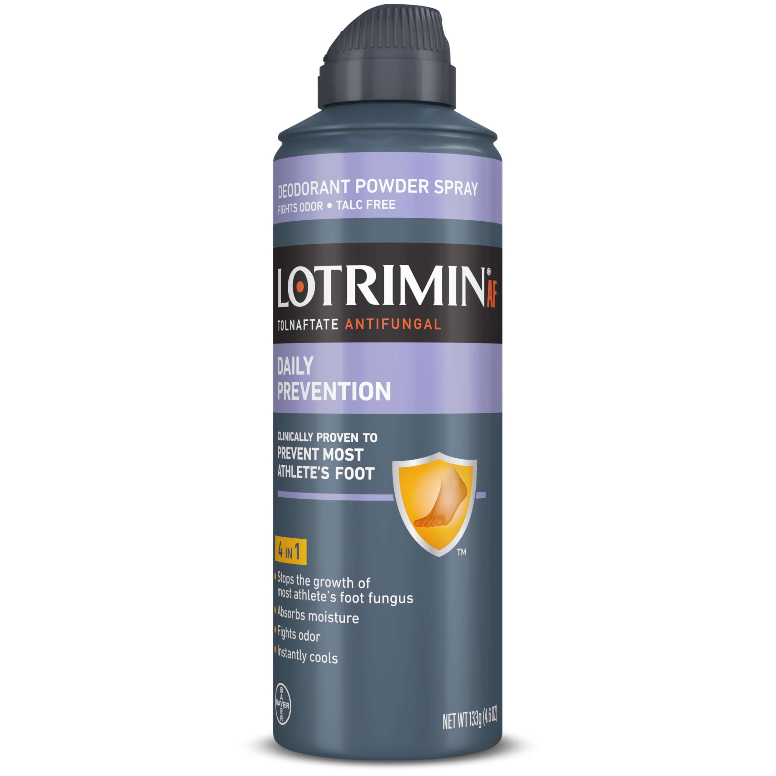 AF Athlete's Foot Daily Prevention Deodorant Powder Spray, 4.6 Ounce (Packaging may vary)