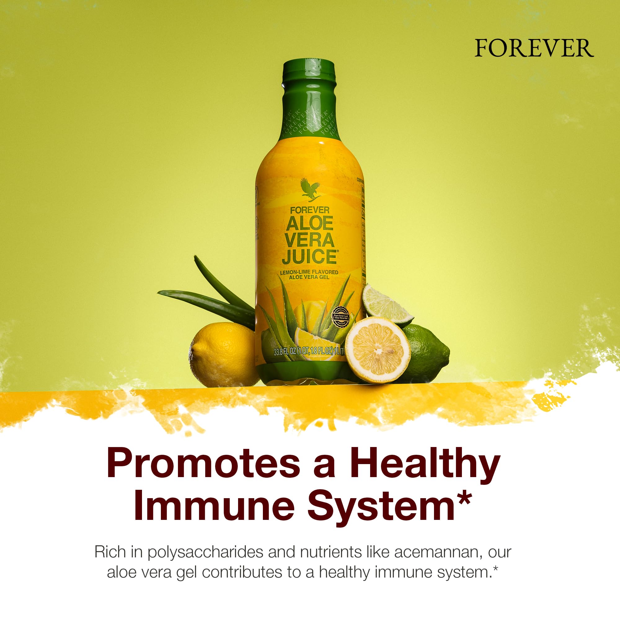 Amazon.com: Forever Living - Aloe Vera Juice - Lemon Lime Flavor with Pure  Inner Leaf Gel - Supports Digestion and Immunity - 1L Each (Pack of 2) :  Health & Household