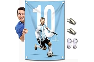 Qasrhibao Messi World Cup Champion Flag Tapestry