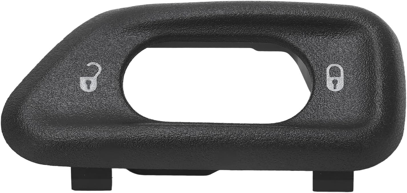 Front Door Switch Frame Bezel Trim High Strength ABS Plastic Side Door Lock Switch Protection Cover Plate for JK 2011 2018 (Left 68185911AA)