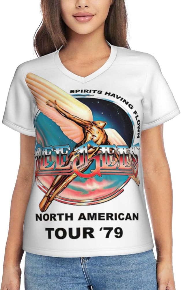 Bee Rock Gees Music Band Womens T Shirts Tops for Women Casual 3D Printed Shirt - Bild 1 von 2