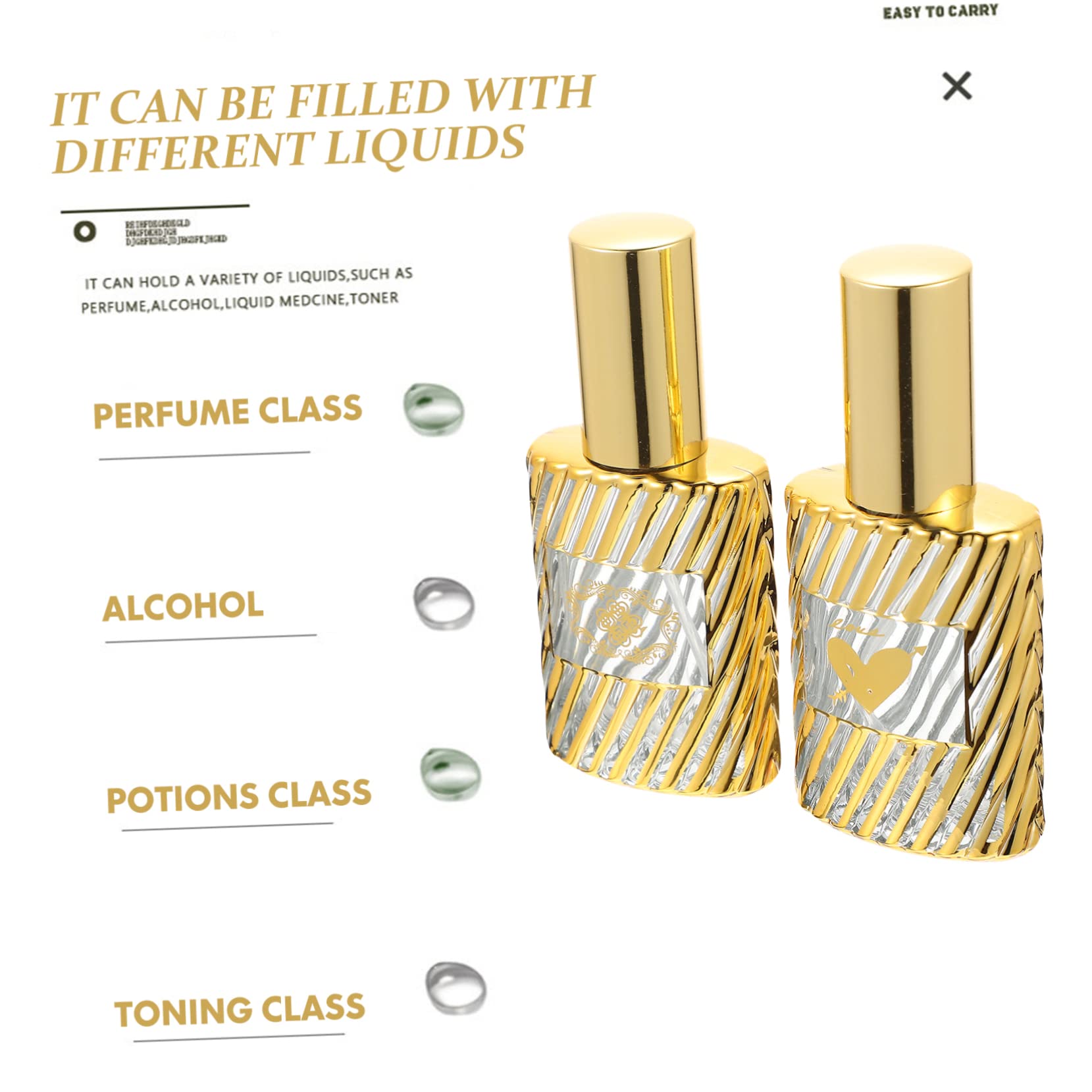 FOMIYES 3 Set Di Flaconi Spray in Ricaricabili Per Profumo Da Viaggio Per Conservare Profumi Contenitori Compatti in Per Profumo 2 Pezzi*3
