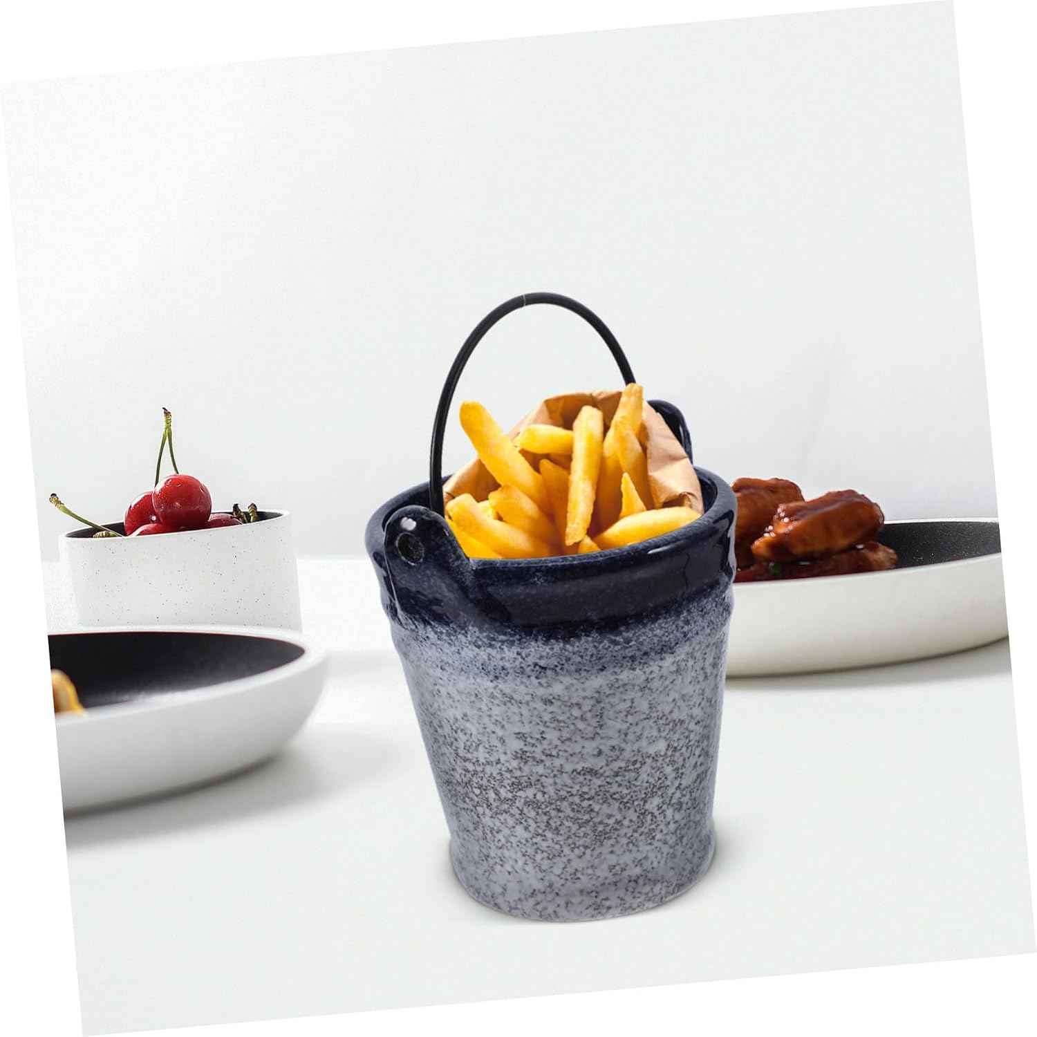 Practical Japanese Style Ice Storage Bucket Snack Container Handle for Restaurant and Bar Use