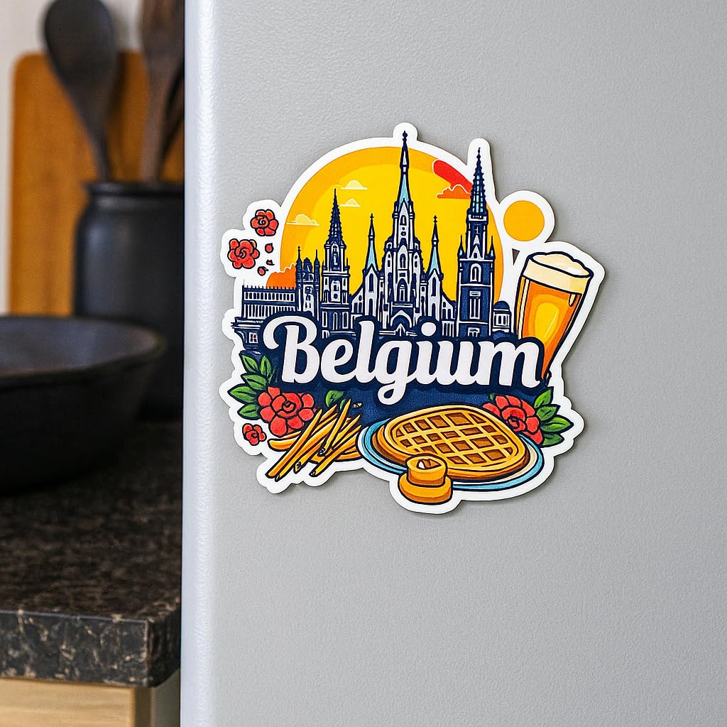 Belgium Fridge Magnet - Authentic Souvenir Gift -3 Belgium Fridge Magnet - Authentic Souvenir Gift -3