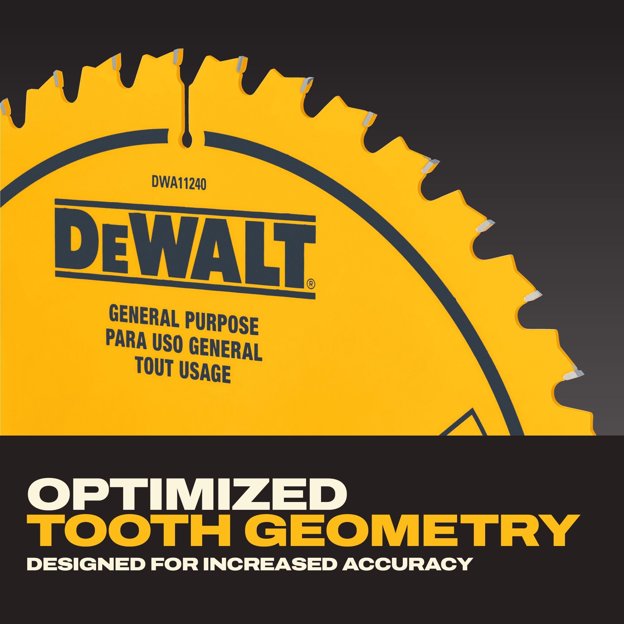 DEWALT Hoja de sierra de uso general 40T de 12 pulgadas (DWA11240)