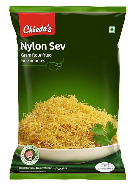 Chhedas Nylon Sev – Barik Sev – Sev Puri Bhel Puri Sev (350g Pack of 1) at Rs. 107