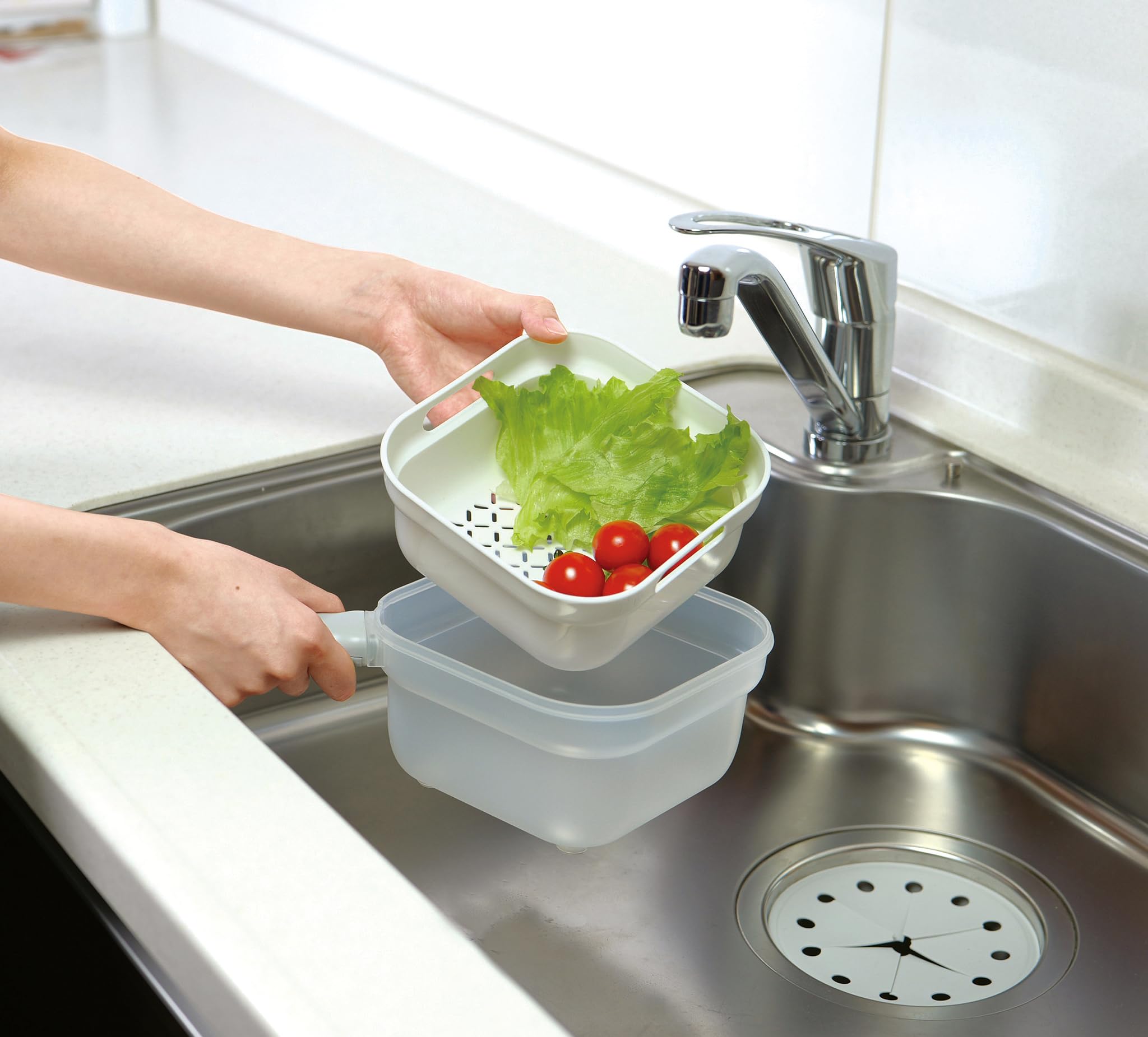 Amazon.co.jp: パール金属 野菜調理器 3プレート ザル ボウル セット