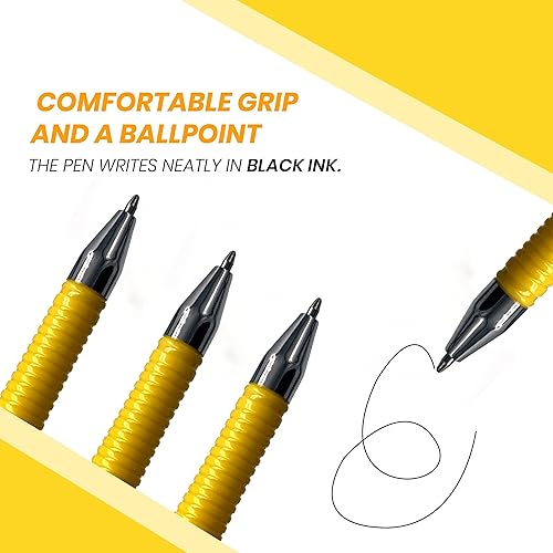 Miniatura 4 de Performore Paquete de 8 bolígrafos seguros para mostrador con cable de plástico seguro unido a la base trasera adhesiva, soporte para bolígrafo con