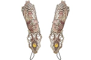Elegant Bronzing Lace Bridal Wristband Gloves - A Steampunk Gothic Treasure