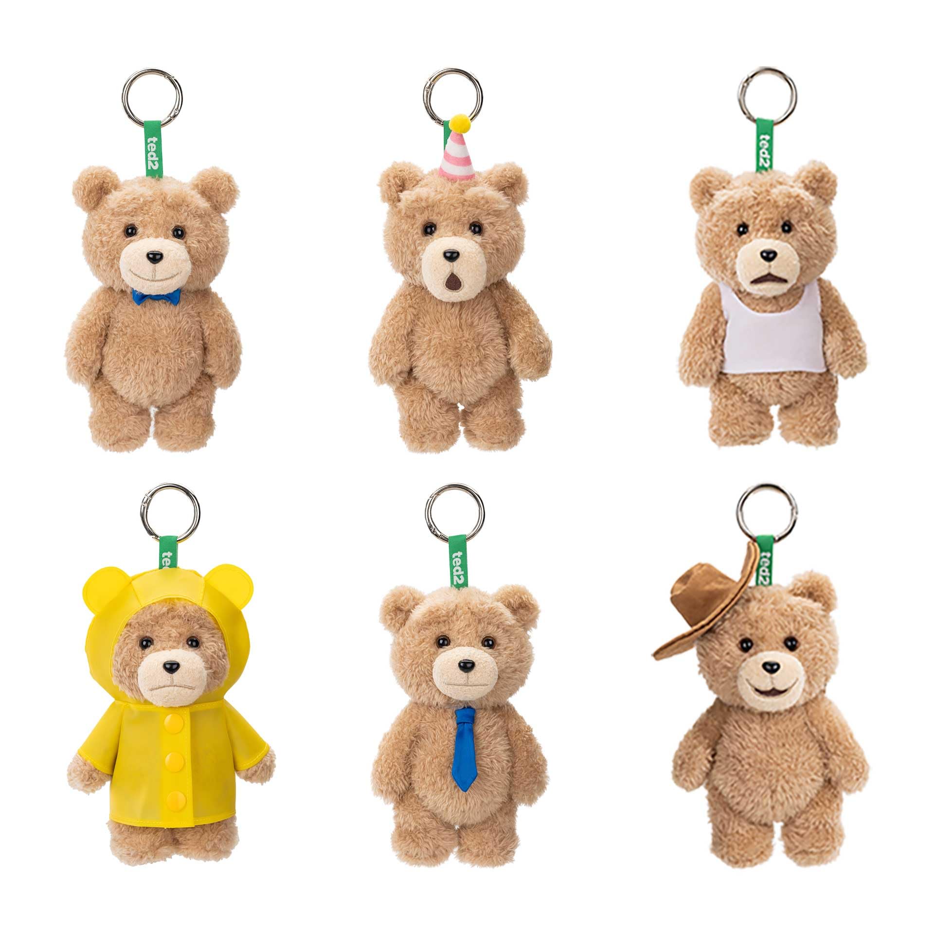 POP MART Ted2 Teddy Bear Action Plush Pendant Blind Box Figures