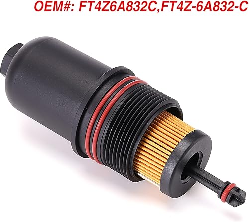 Miniatura 4 de FT4Z-6A832-C Tapa de filtro de aceite para Ford Fusion 2017-2020 y 2015 2016 2017 2018 2019 2000 F150 2.7L V6