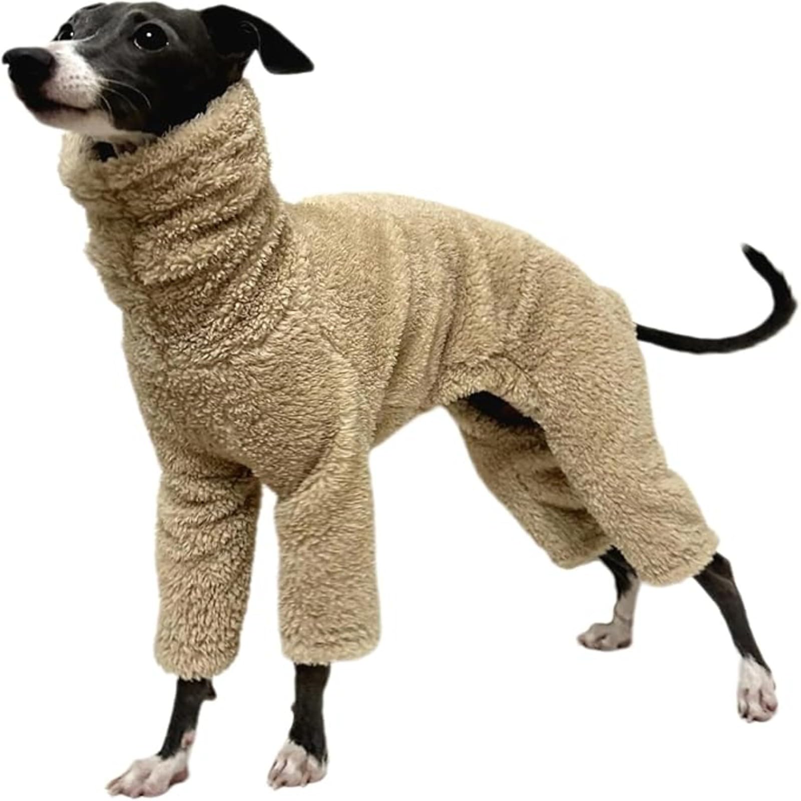 Fleece-Overall für Hunde - Ganzkörpermantel mit Beinen, Weicher Warmer Schlafanzug, Winterkleidung für Italienische Windhunde, Kleine, Mittelgroße und Große Hunde