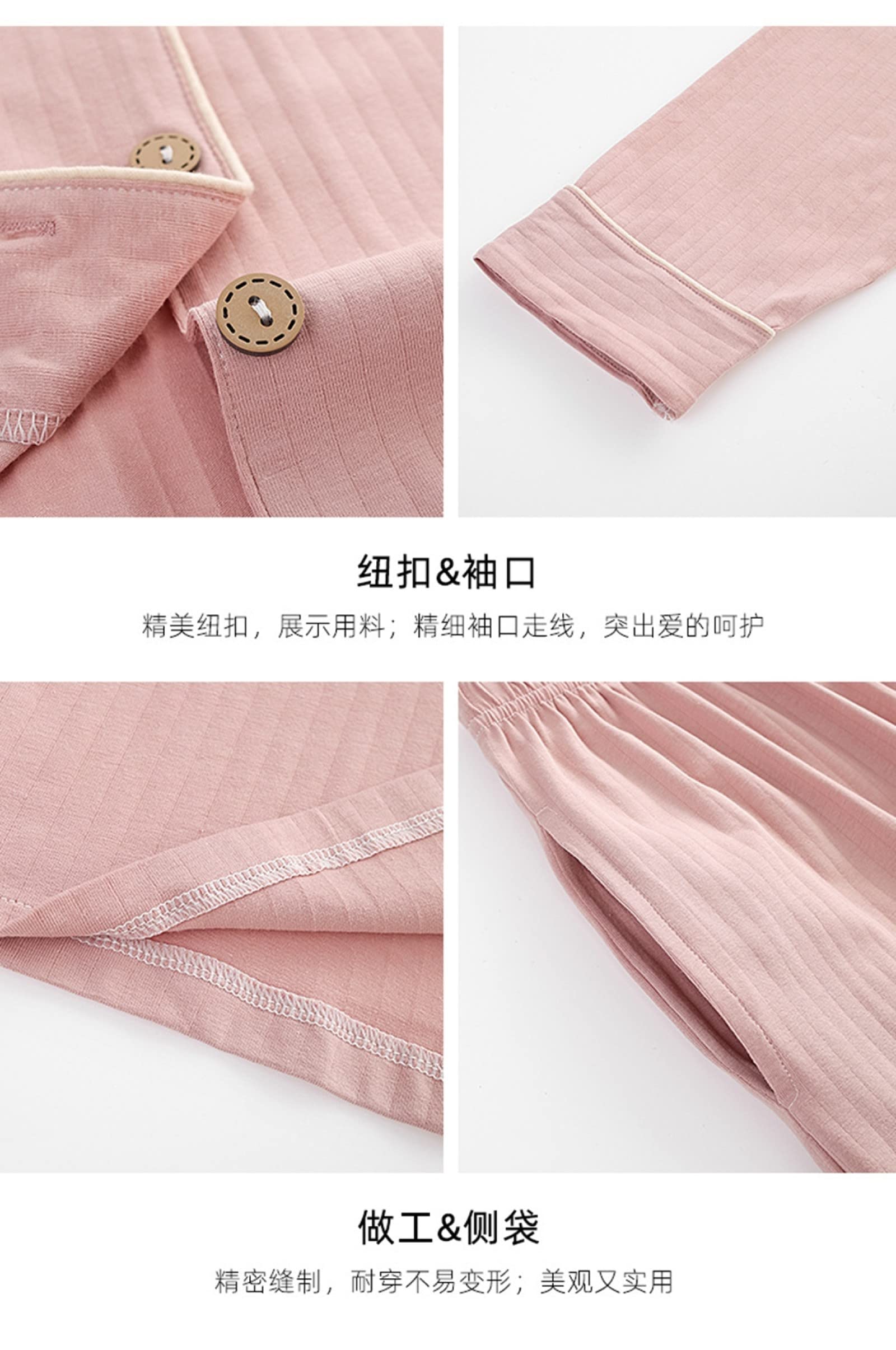 Pijamas de Franela de Invierno y otoño para Mujer y Hombre, Conjuntos de Pijama de 2 Piezas a la Moda, de otoño y algodón Puro, de Manga Larga con Solapa, Sencillos, de algodón azu
