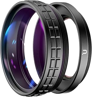 Ulanzi WL-1 Wide Macro Lens Wide Angle Adapter Ring 2 in 1 18mm Focus Wide Angle with Strong Adhesive-Back Mount for Sony ZV1 Camera