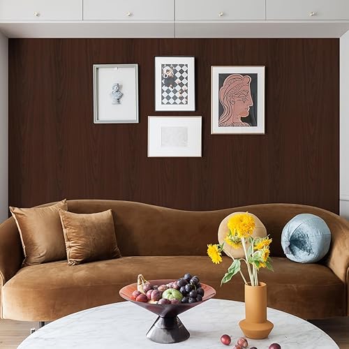 Miniatura 9 de Abyssaly Papel de contacto de madera blanca de 11.8 x 197 pulgadas, película autoadhesiva decorativa para muebles, madera real, táctil, fácil de