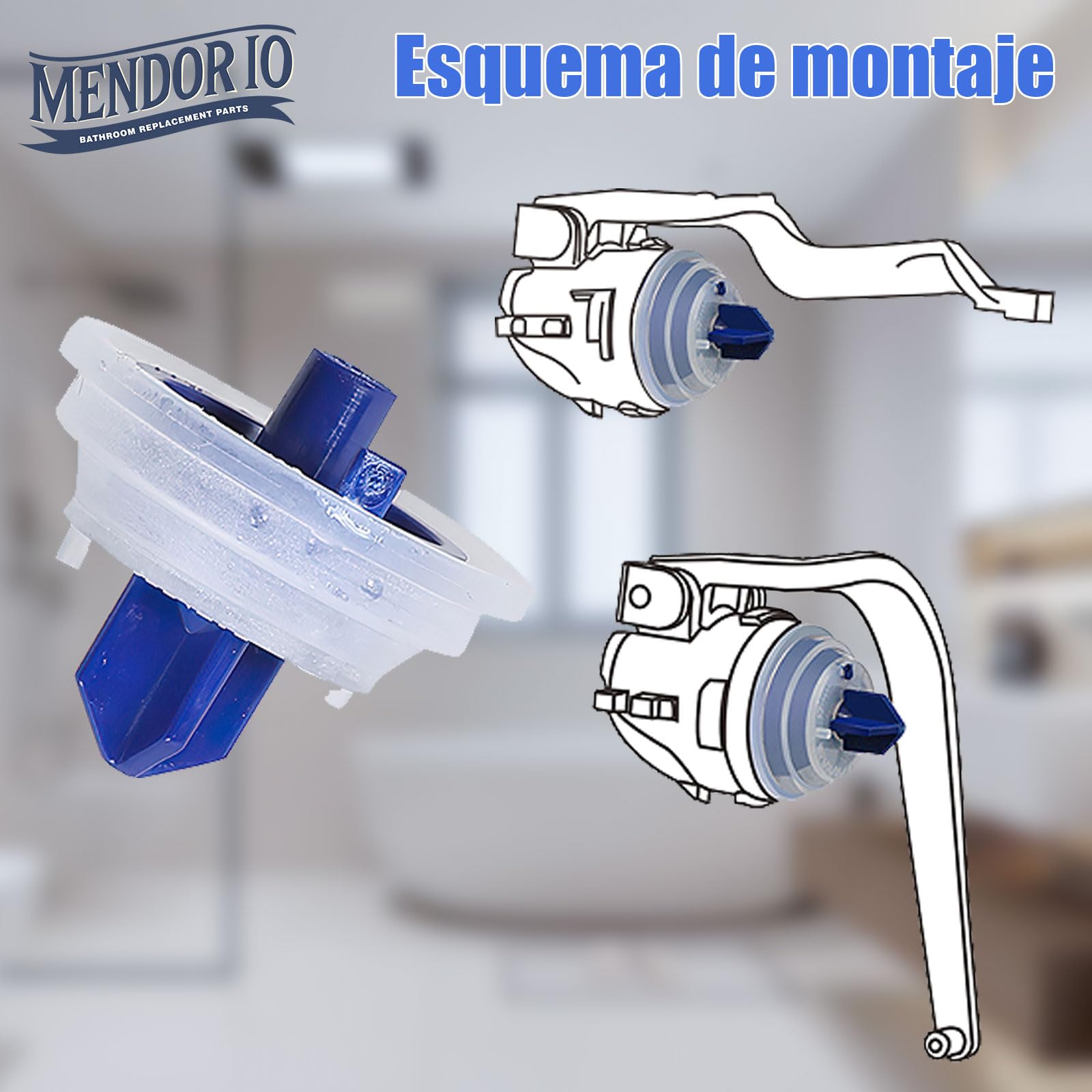 Junta de Membrana Para Válvula de Llenado, Compatible Con Geberit, Adecuada Para Las Membranas de Sellado de Válvulas de Llenado Impuls 380&360,Paquete de 3