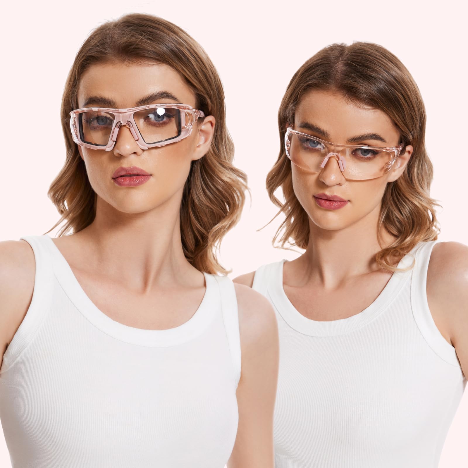 UKNOW Lunettes de sécurité – Verres enveloppants anti-buée – Joint en mousse amovible – Lunettes de protection ANSI Z87.1 – Résistant aux chocs