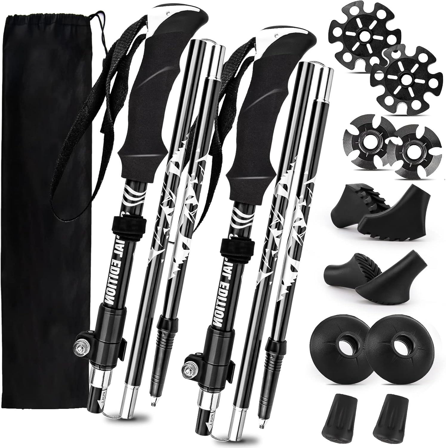 BlueFire Nordic Walking Poles, 2 Pack Walking Poles for Hiking Camping