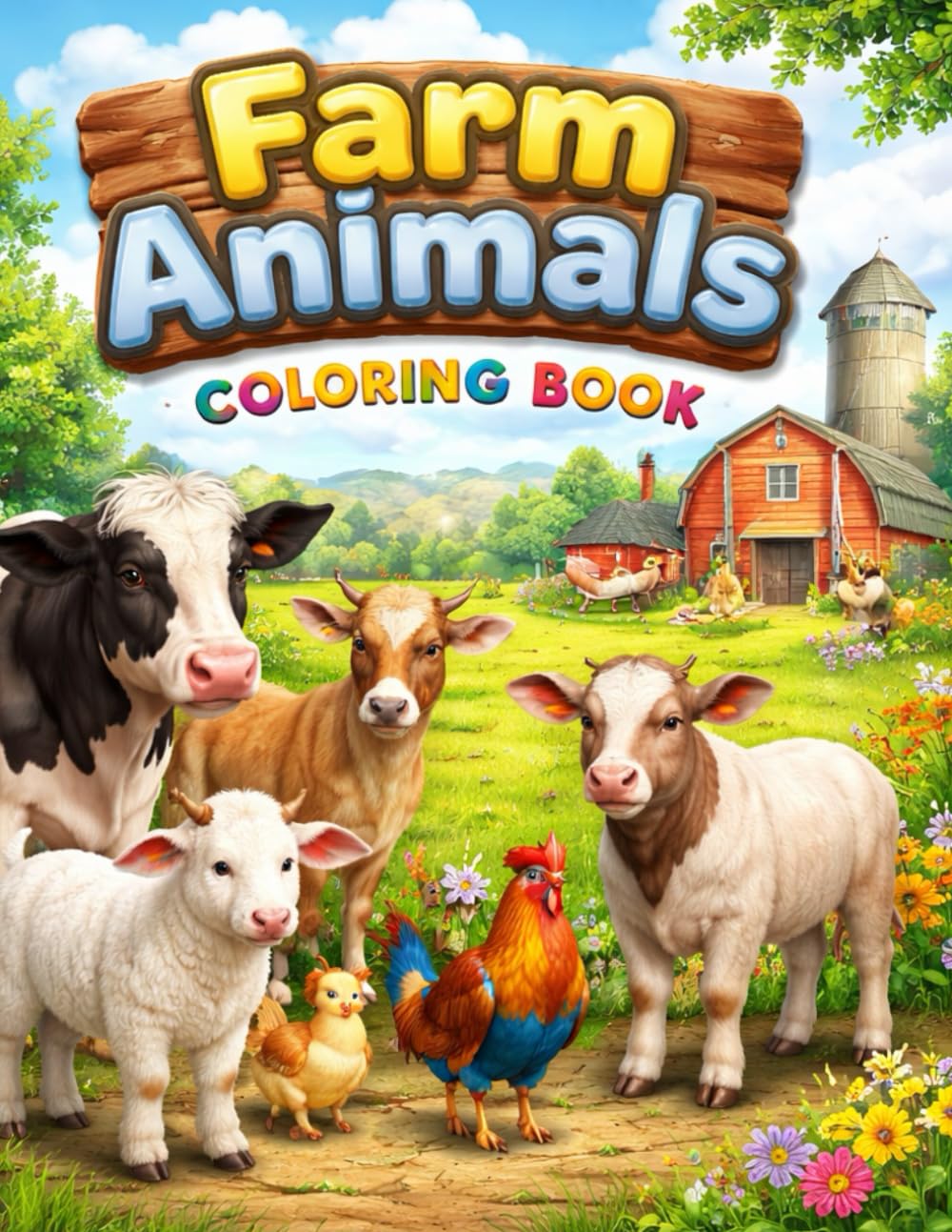 Farm Animals Coloring Book