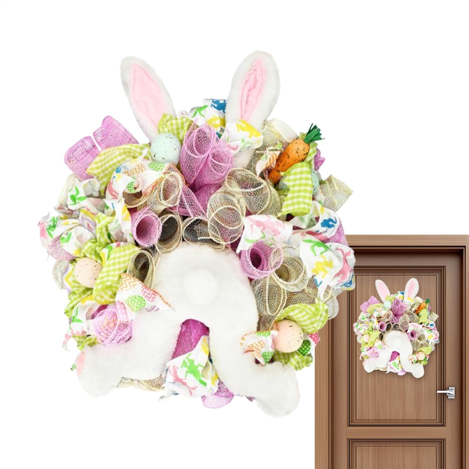 Couronne de Pâques artificielle durable pour décoration extérieure
