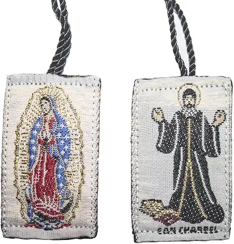 Saint Charbel Makhlouf Scapulary with Our Lady of Guadalupe