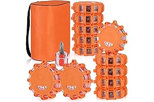 12 Pack LED Road Flare, Emergency Roadside Safety Disc