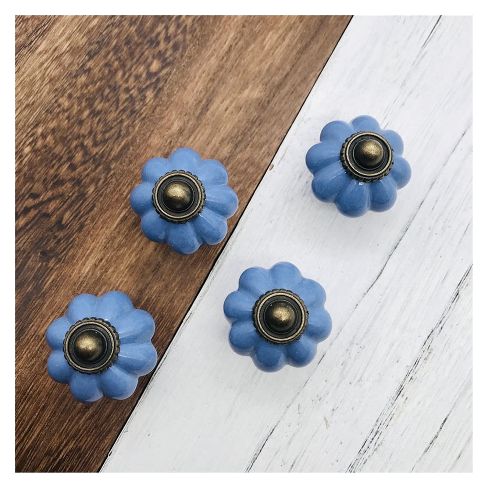 Poignées de porte de meuble et boutons tiroir céramique rétro