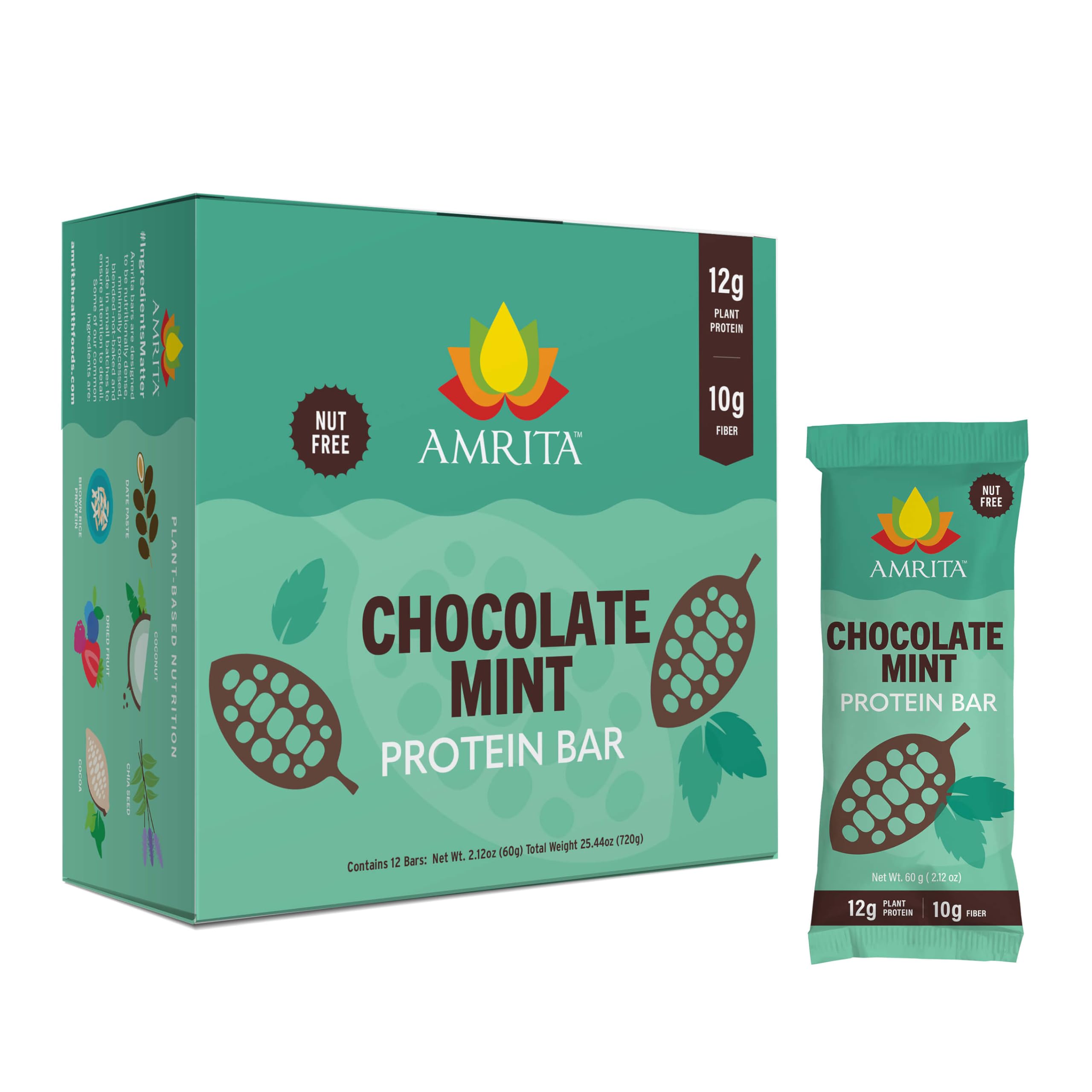 Amrita Nut Free Vegan Protein Bars 12 Pack, 12g Plant Based, Gluten Free — Amazon image 16