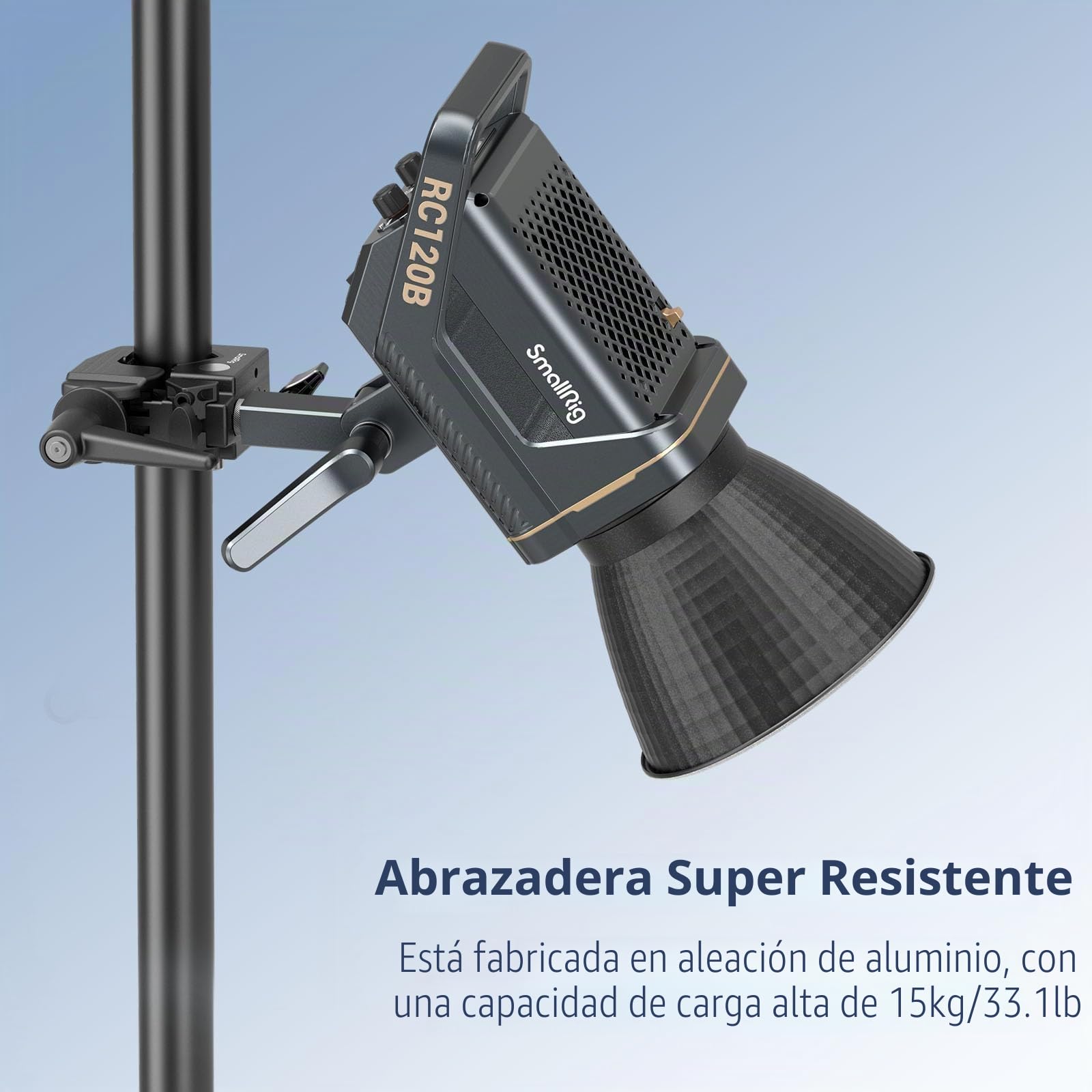 SMALLRIG Kit de Super Pinzas (2 uds) - Carga Máx. 15kg/33lb, con Tornillos 1/4"-20 y 3/8"-16 en Base de 5/8", para Tubos Redondos y Superficies Planas - 5318