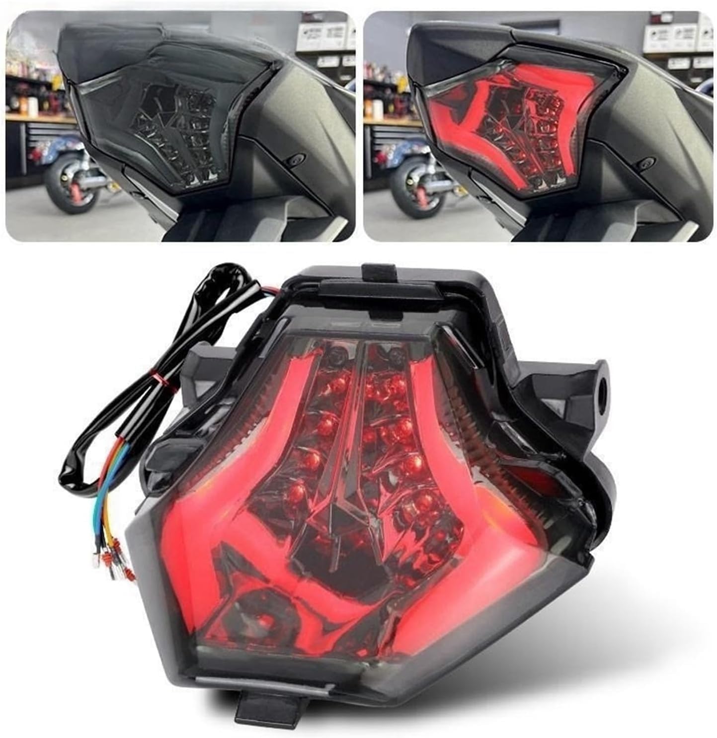 Luz de Freno Trasera Moto Para R3 R25 2013-2020 Intermitente de motocicleta Luz trasera LED Luz de freno trasera Lámpara indicadora 12v