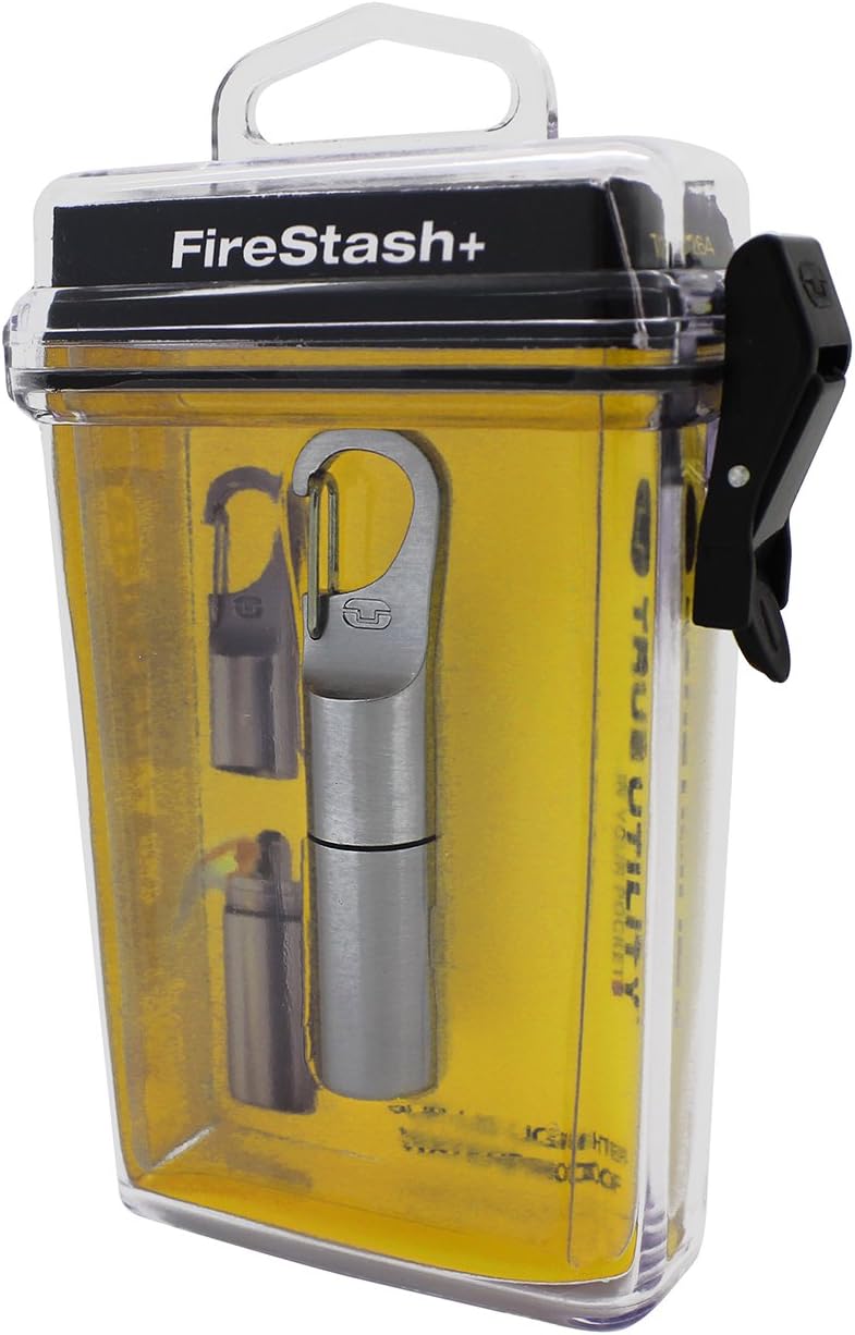 True Utility TU264 Fire Stash Multi-Tool - light a fire anywhere - keychain, carabiner