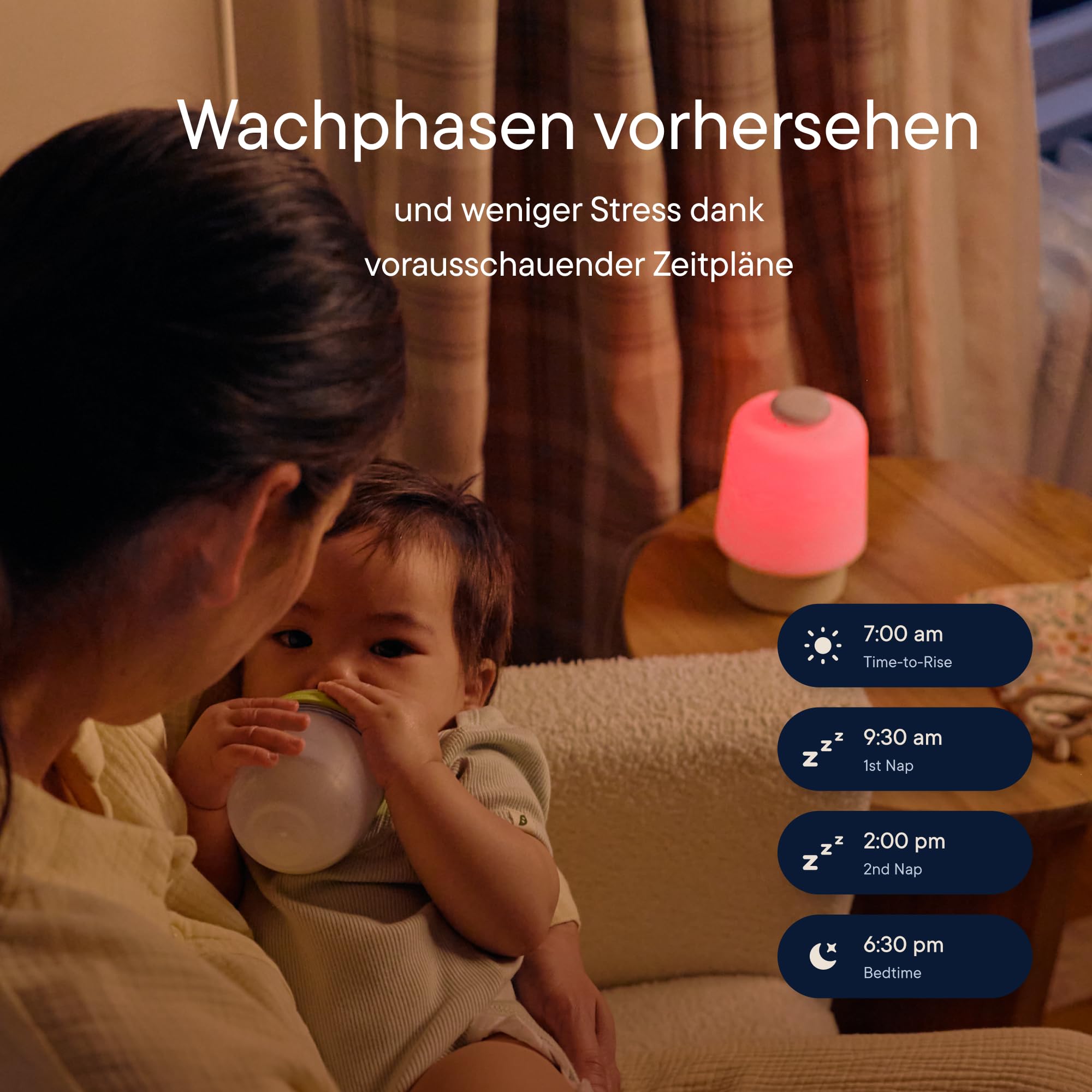 Hatch Baby Soundmaschine & Nachtlicht – Baby White-Noise-Maschine und Licht, Schlaftrainer, Routinen-Builder, Time-to-Rise-Wecker für Baby- und Kinderzimmer