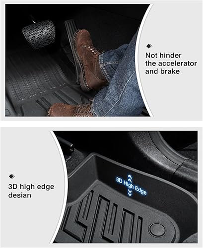 Vista 5 de Powerty Alfombras resistentes para BMW X3 2018 a 2024 y BMW X4 2019 a 2024, a medida para accesorios de X3 y X4, de elastómero termoplástico 3D