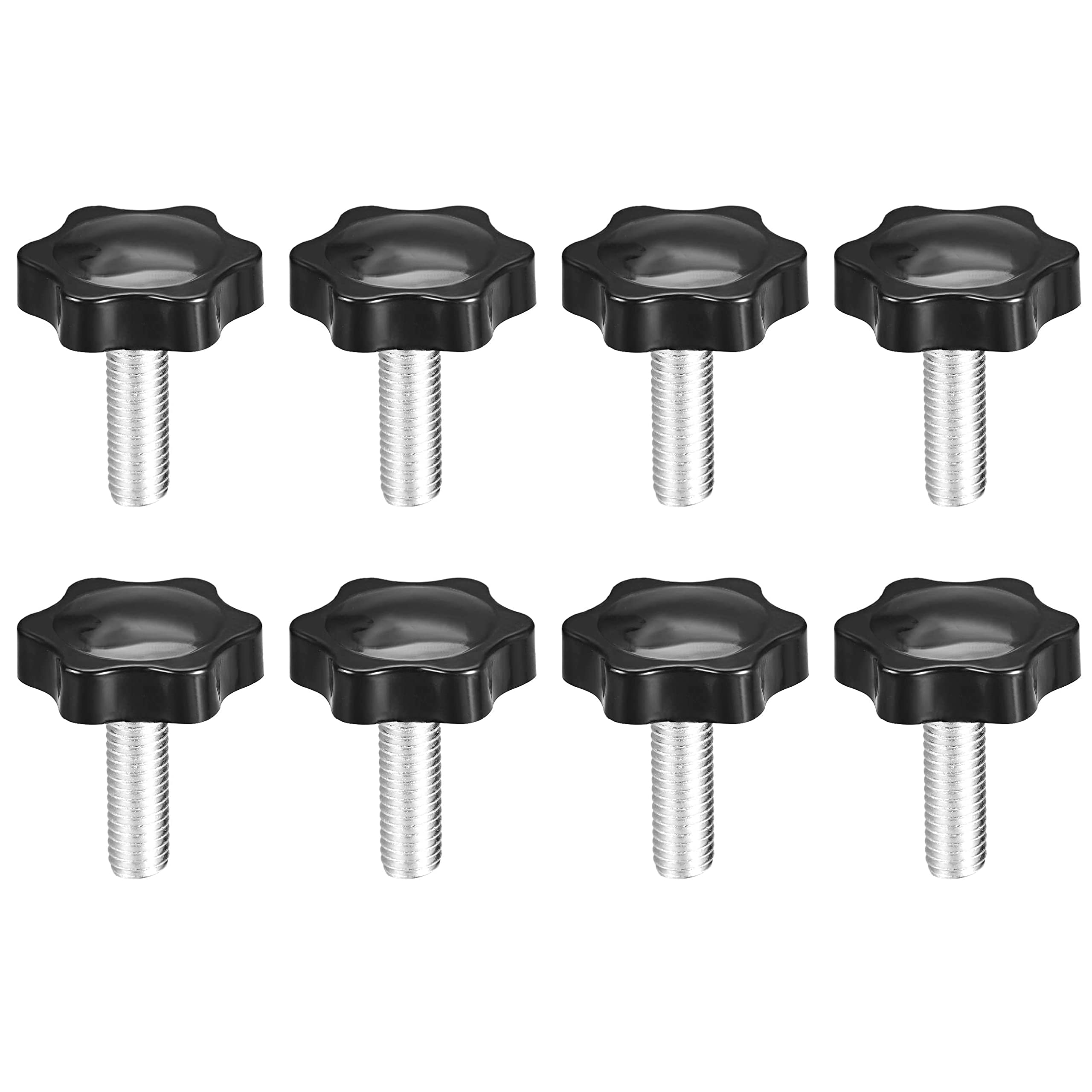 NACXM10 x 30mm Thread Clamping Knob, Thumb Screw, Star Hand Knob Tightening Screw Knob for Machinery, 8Pcs