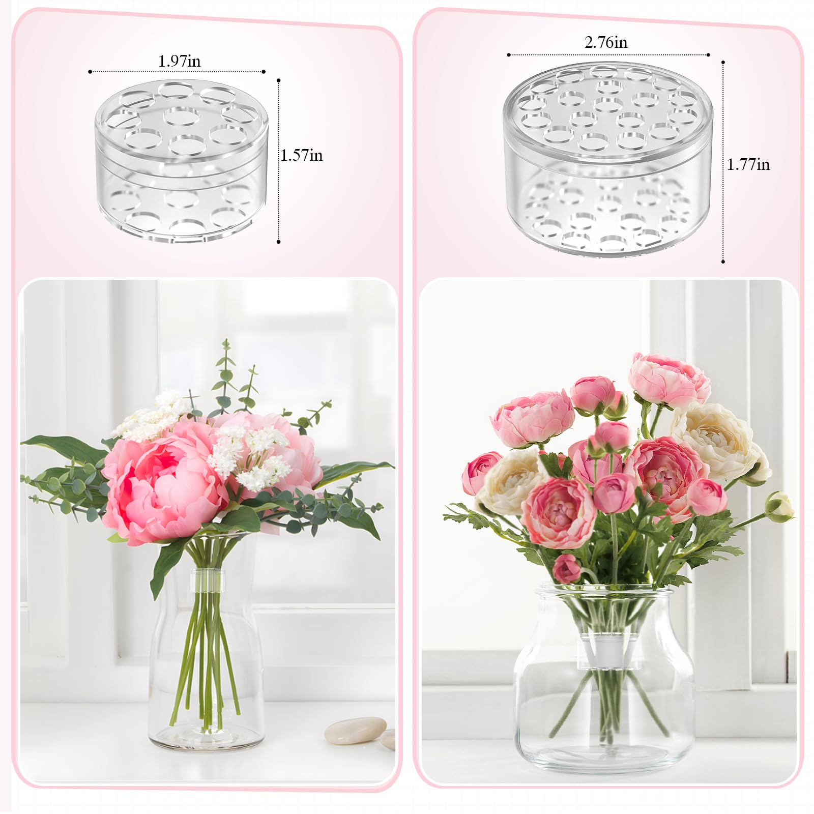 Crywag 2PCS Spiral Ikebana Stem Holder Set for Flowers Bouquet Twister & DIY Floral Arranging Tool Ikebana Stem Holders for Flower Arrangements Flower Separator for Vase