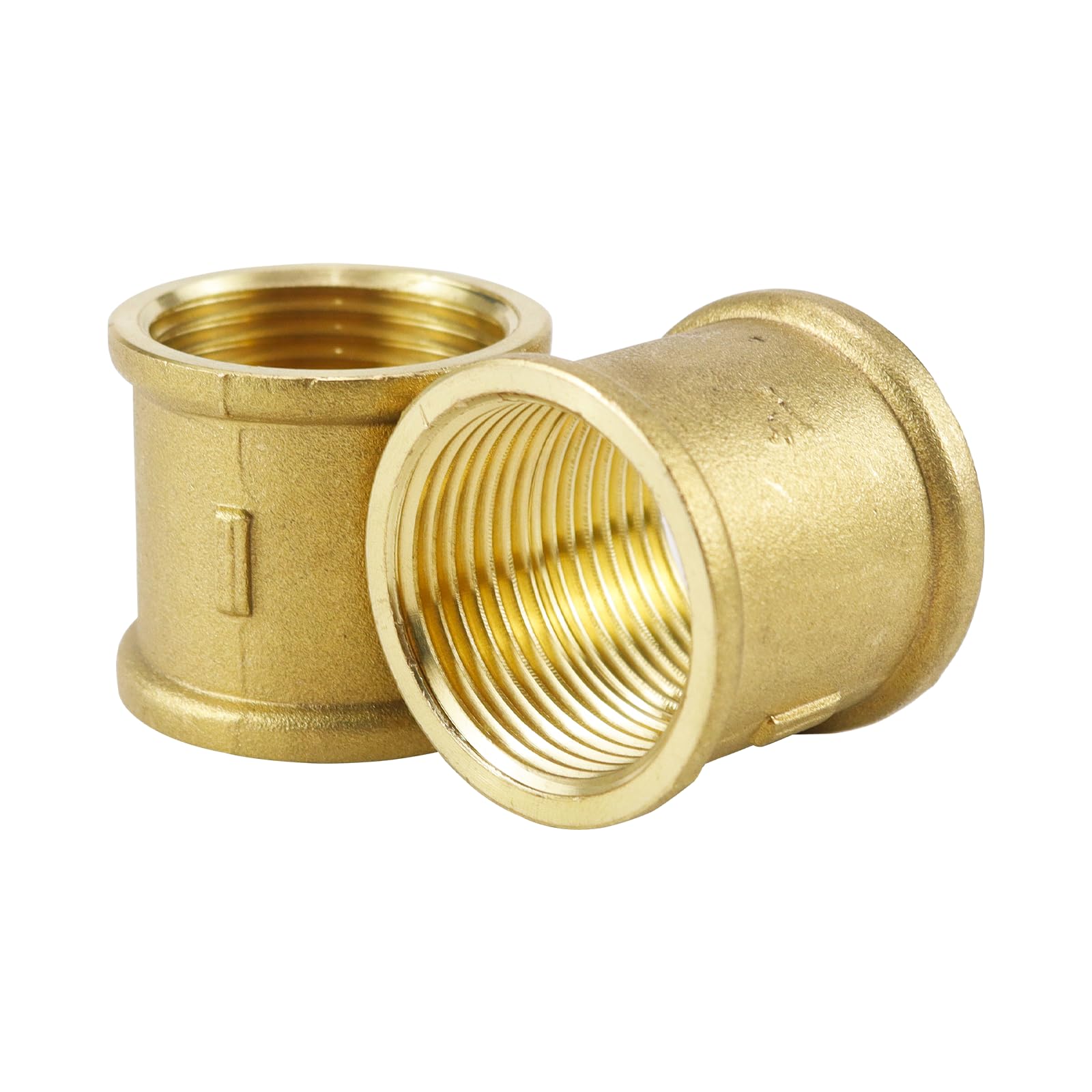 2 Stück Doppelnippel 1 Zoll Messing - Innengewinde Verbindungsstück Für Wasserleitungen & Heizung