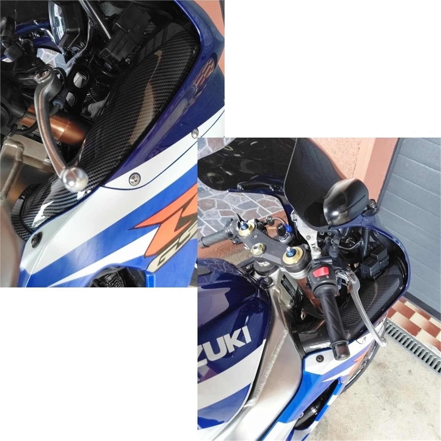 Motorcycle Air Intake Hood Fairing Suitable for Suzuki GSXR600 GSXR 600 750 2001 2002 2003 GSXR1000 1000 2001 2002 K1 K2(Carbon Fiber Black)